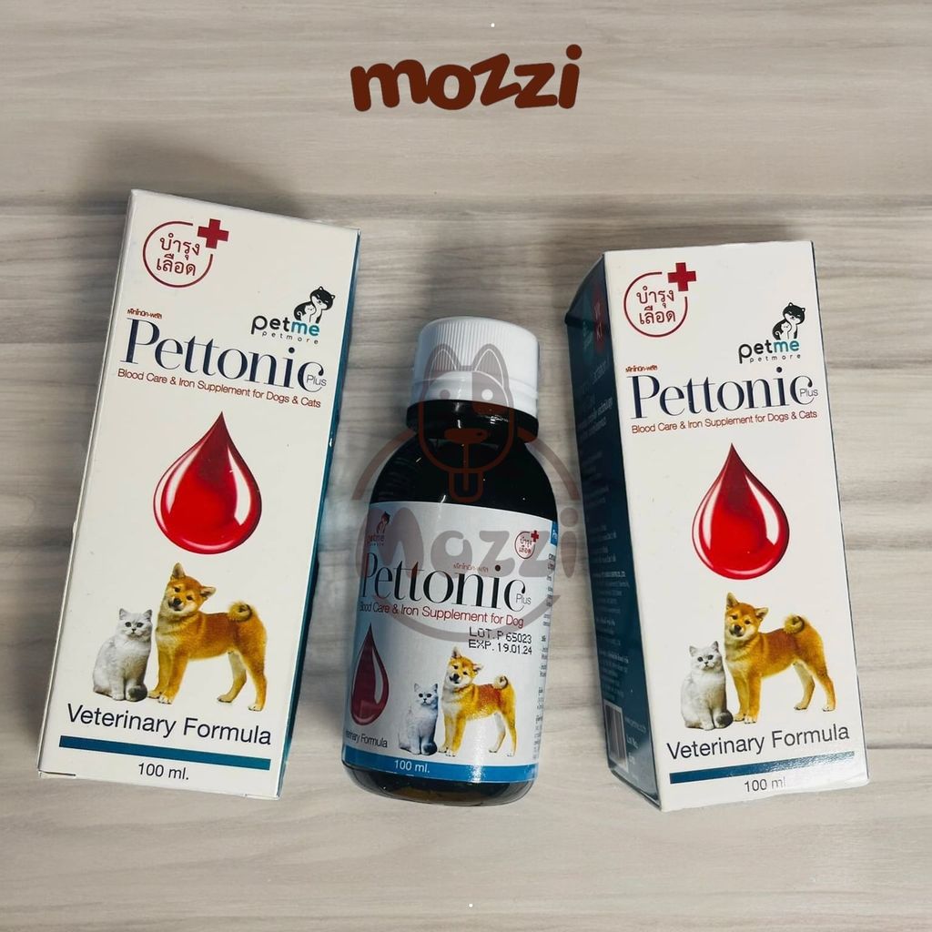 Siro bổ sung sắt, bổ máu, tăng thèm ăn Pettonic Chai 100ml cho chó mèo