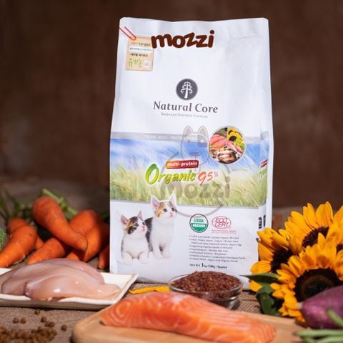  Thức ăn hạt hữu cơ Natural Core đa đạm 95% cho mèo [200g - 1kg] 