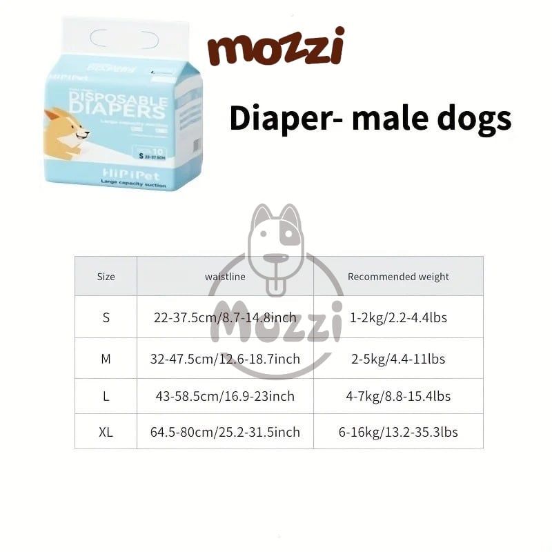 Tã quấn cho chó đực HiPiPet 10c