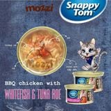  Pate cho mèo Snappy Tom lon 85gr Real Fish Real Meat 