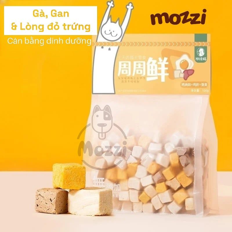 Snack cho chó mèo Thanh sữa dê Gà Bò đông khô Hipidog