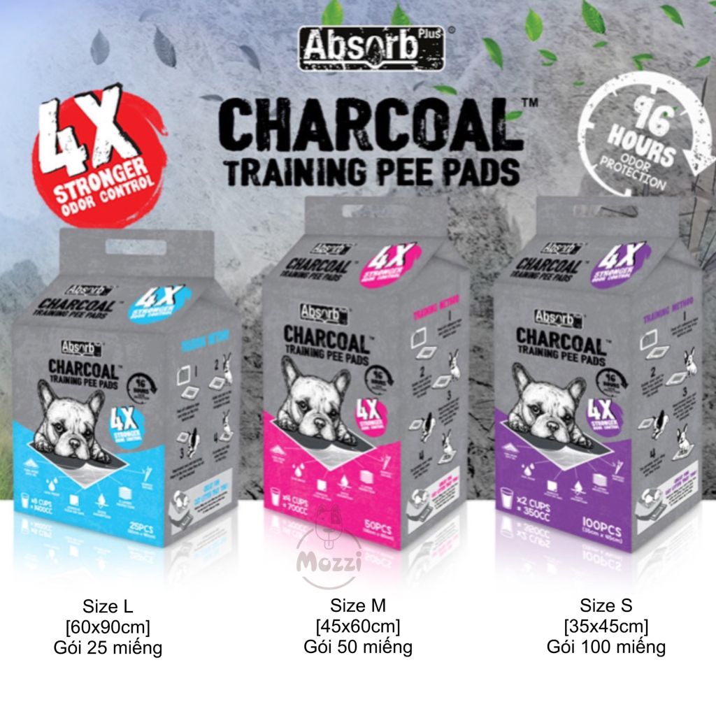 Tã lót chuồng chó mèo Absorb Plus than hoạt tính 96h của Mỹ