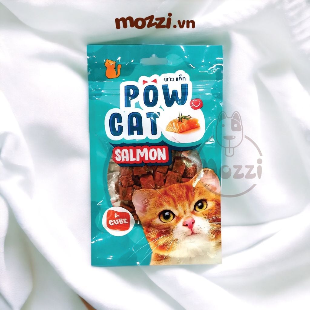Snack cho mèo Cá hồi viên sợi Salmon PowCat gói 30gr Thái Lan