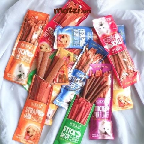 Snack cho chó Que mềm Chewy Sleeky gói 50g Thái Lan