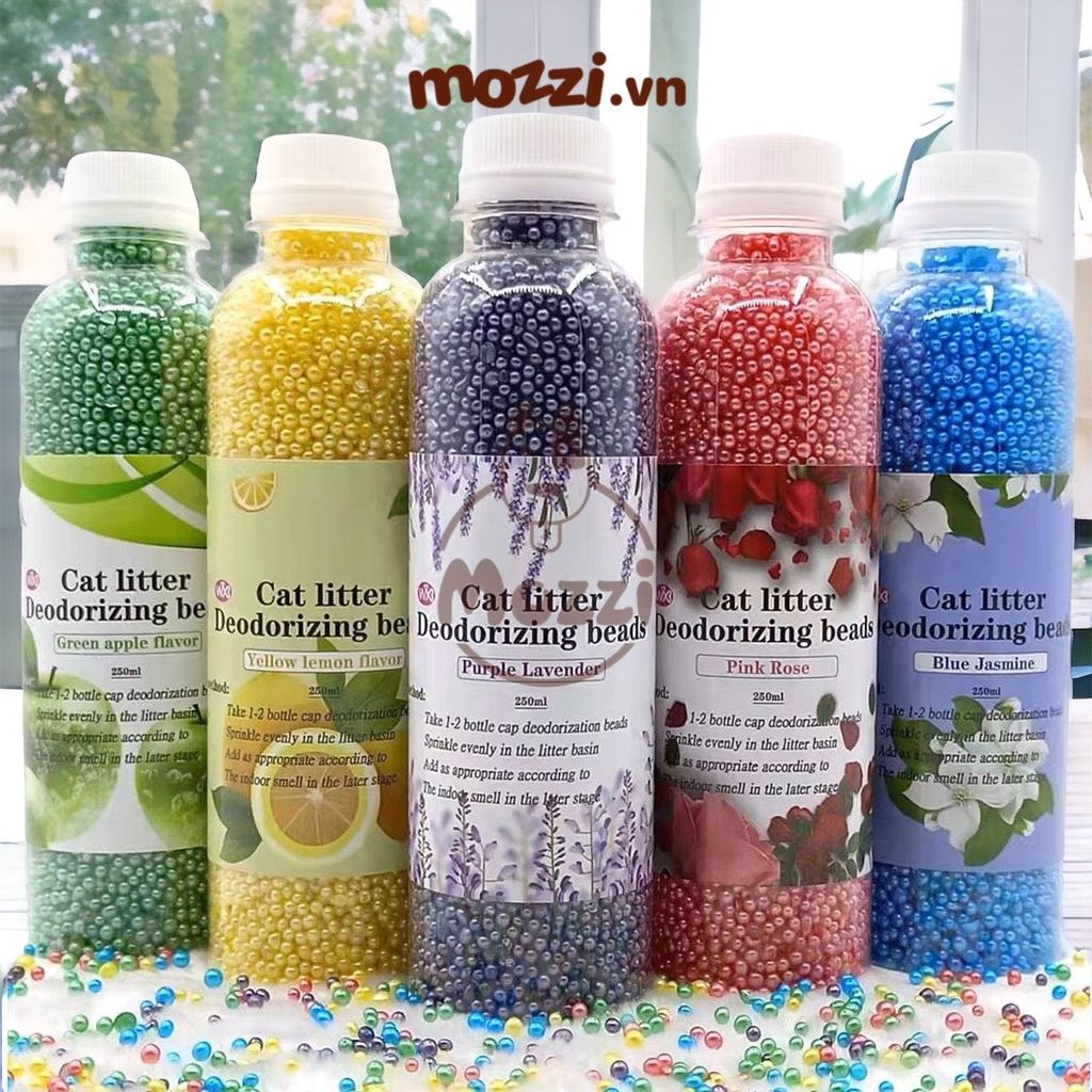Hạt khử mùi cát vệ sinh Carbon Cat Litter Beads cho mèo Chai 250ml