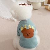  Áo thun có tay hình Gấu nâu Bear cho chó mèo 