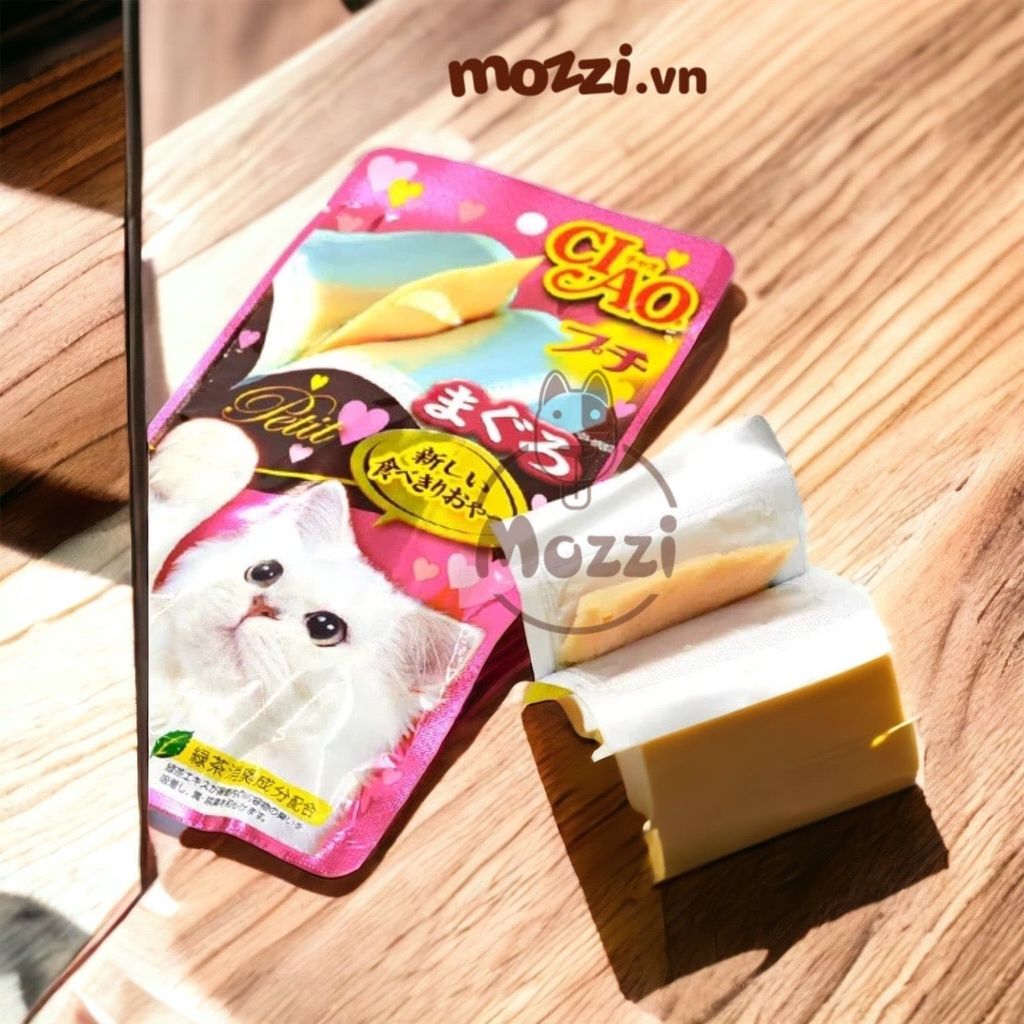 Snack cho mèo Miếng thạch Ciao Churu Petis 5x8gr Thái Lan