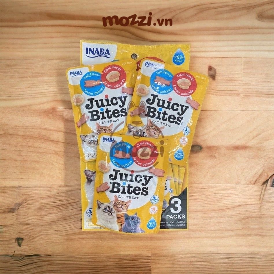 Snack cho mèo Viên mềm Juicy Bites Inaba