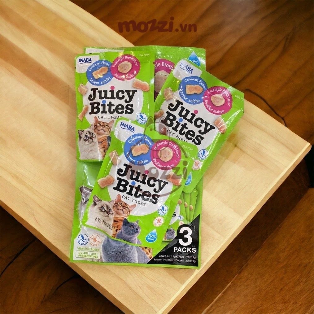 Snack cho mèo Viên mềm Juicy Bites Inaba