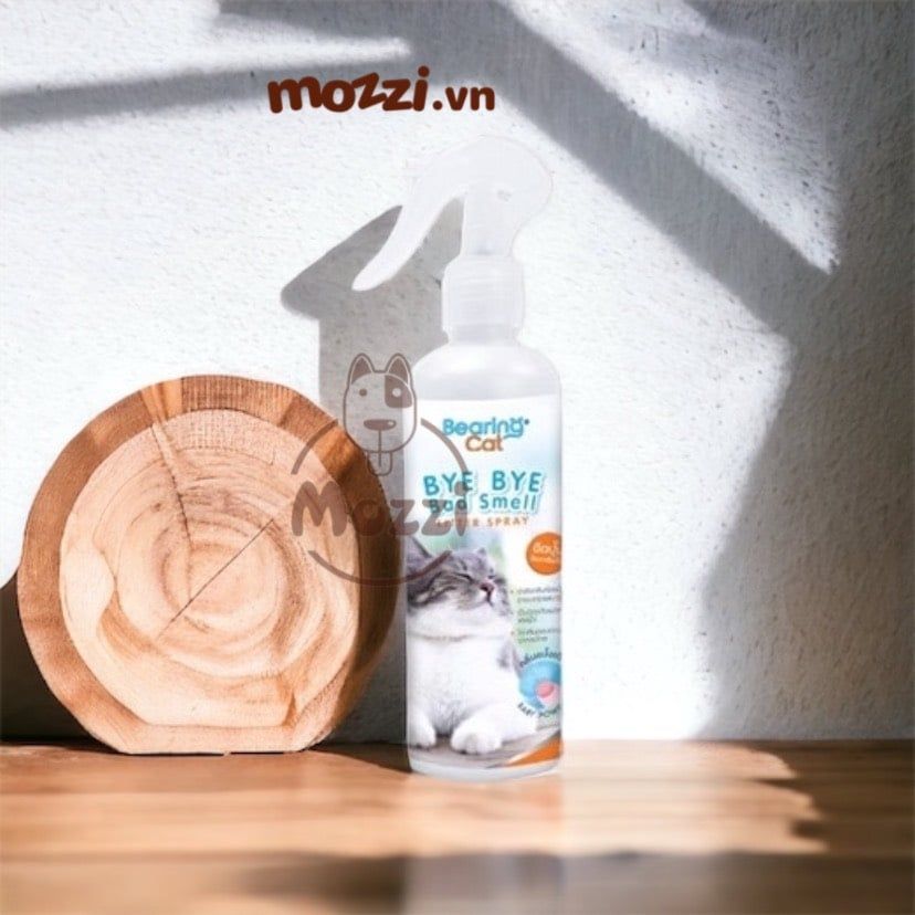 Xịt khử mùi cát vệ sinh Bearing Bye Bye cho mèo Chai 250ml