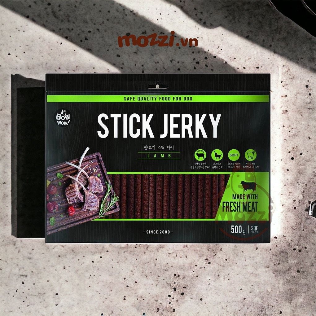 Snack cho chó Thịt Cừu Bò que Bowwow
