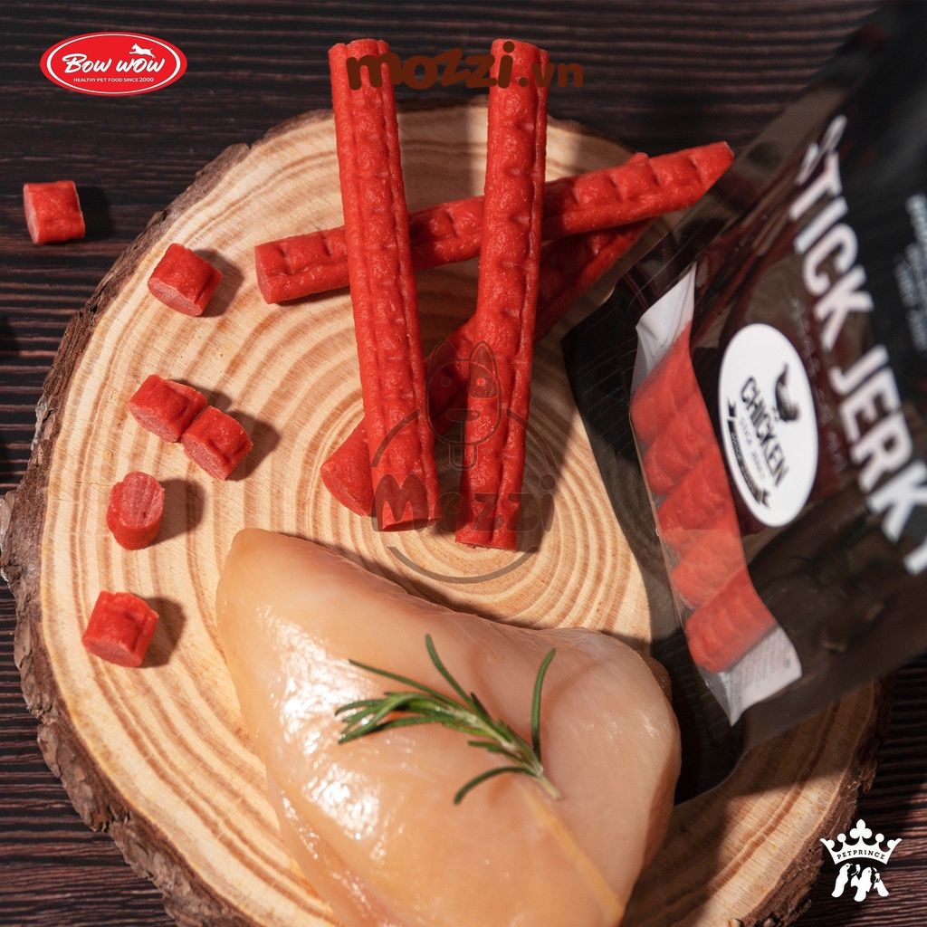 Snack cho chó Thịt Gà Cá Hồi Que Bowwow