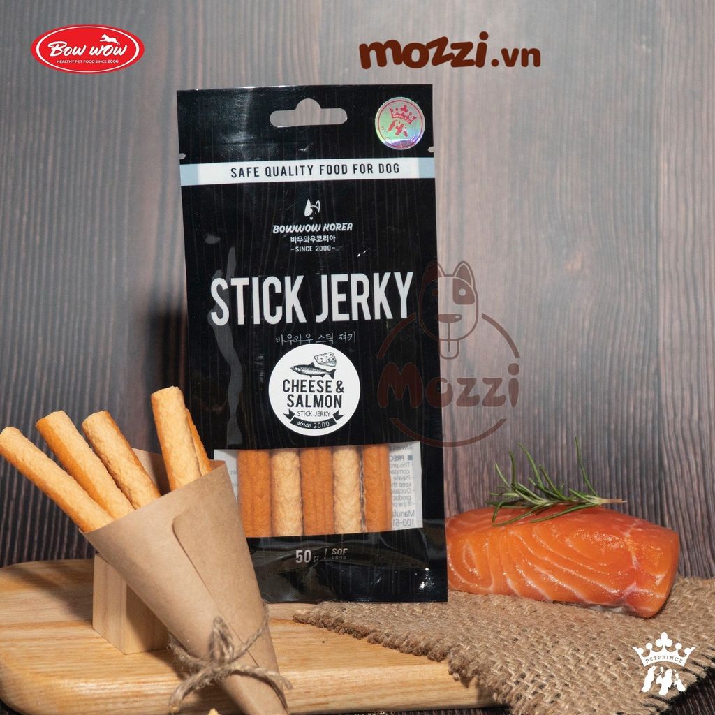 Snack cho chó Phô mai và Thịt que Bowwow 50gr