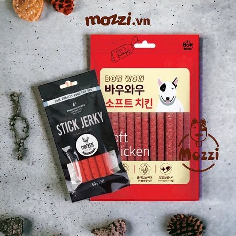  Snack cho chó Thịt Gà Cá Hồi Que Bowwow 