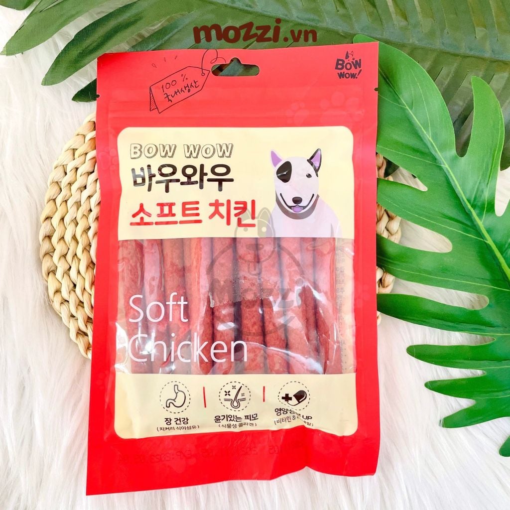 Snack cho chó Thịt Gà Cá Hồi Que Bowwow