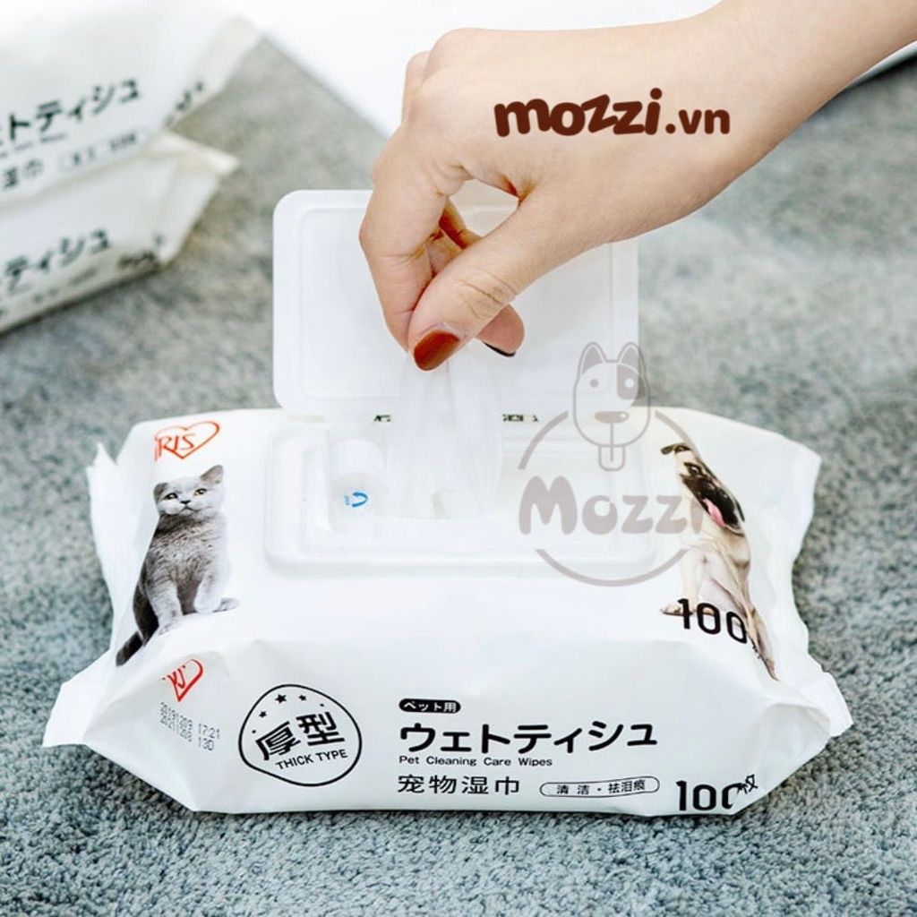 Iris Khăn ướt Nhật Bản 100 tờ cho chó mèo