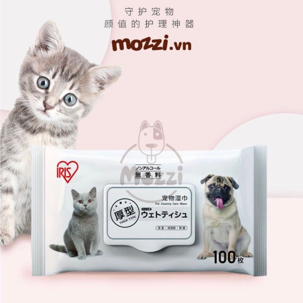 Iris Khăn ướt Nhật Bản 100 tờ cho chó mèo