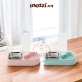  Chén ăn kèm Bình nước tự động gắn chuồng cho chó mèo 