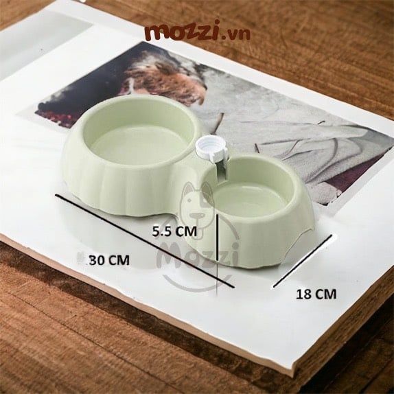 Khay ăn uống đôi dành cho chó mèo giá rẻ không kèm bình