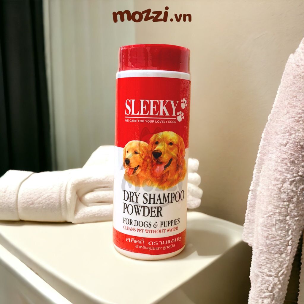 Tắm khô Sleeky Phấn dạng bột phấn cho chó mèo