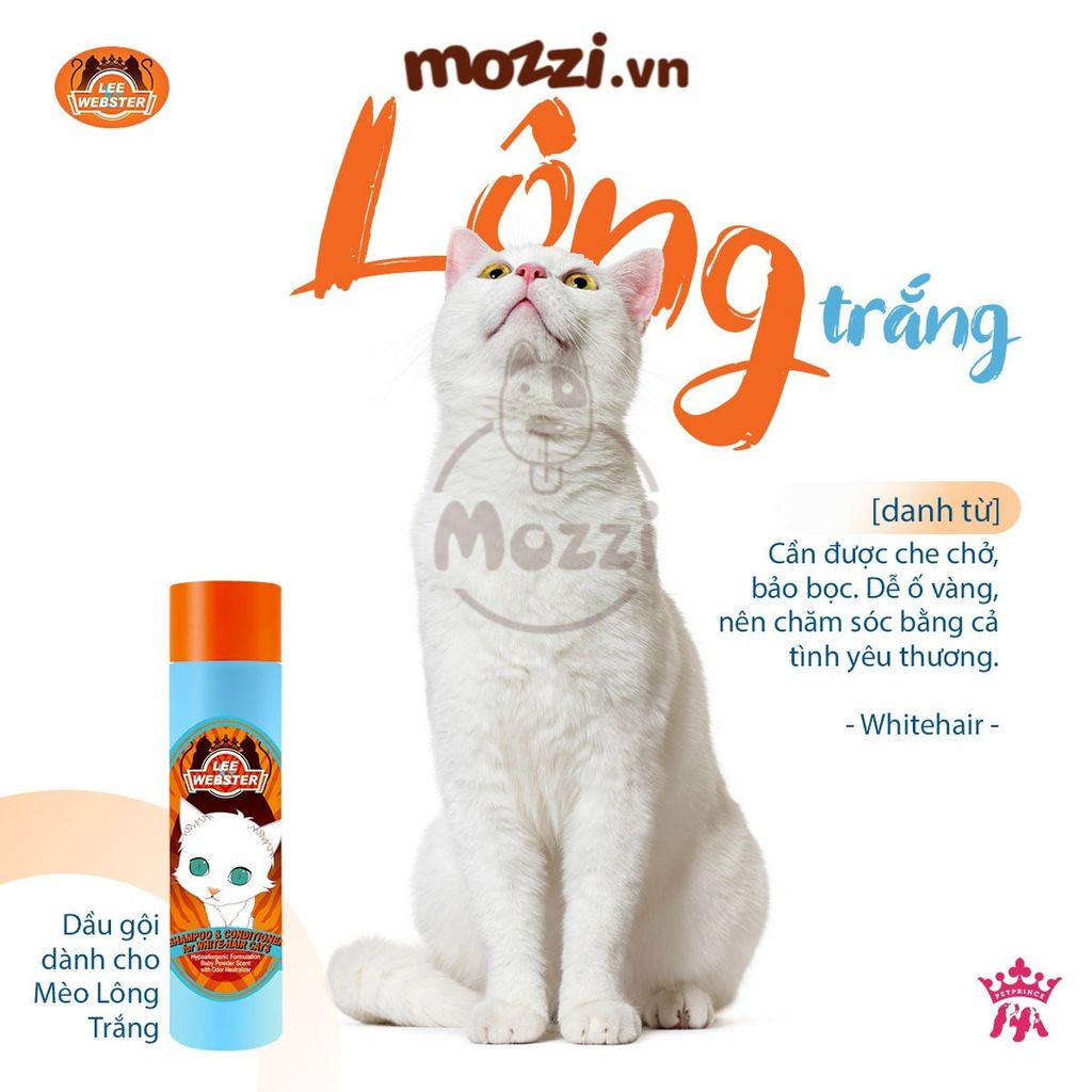 Sữa tắm Lee&Wester Hàn Quốc Tắm xả dành cho mèo Lee Webster Chai 280g