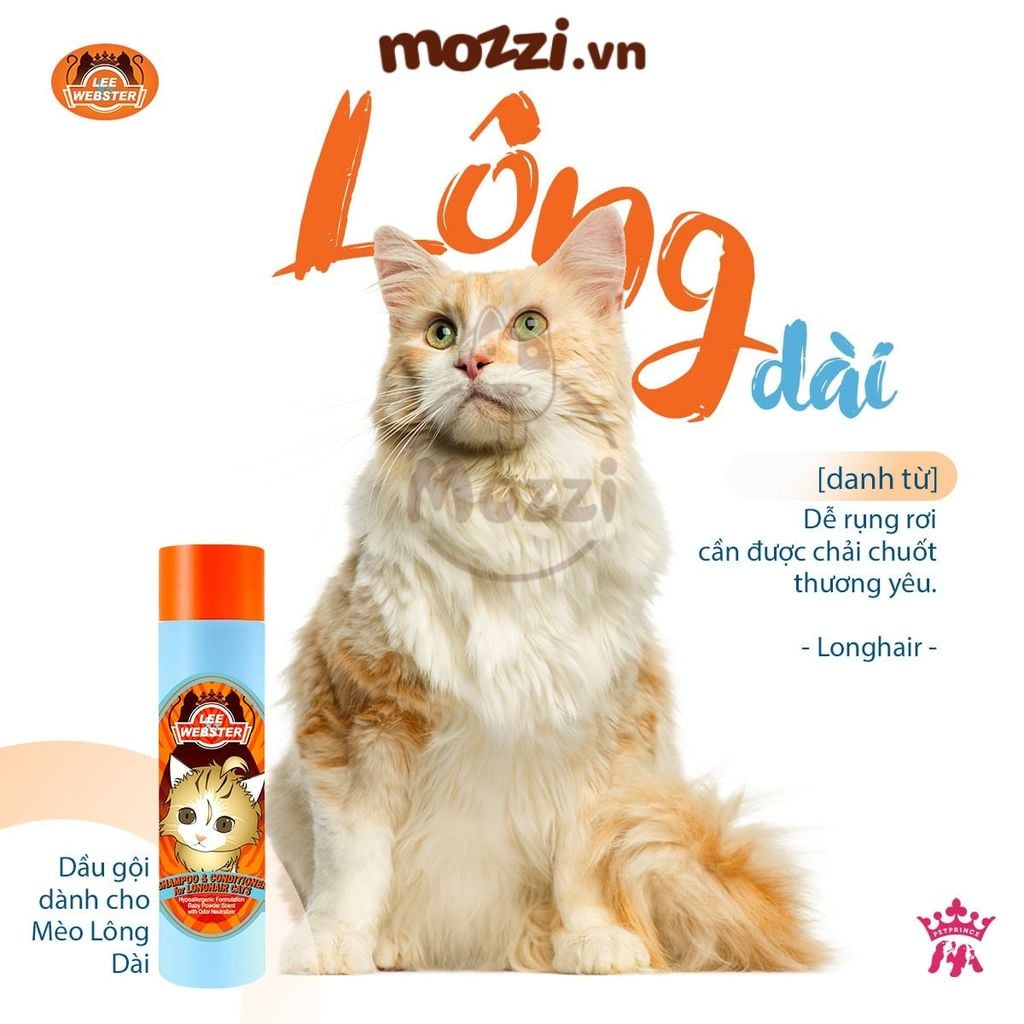 Sữa tắm Lee&Wester Hàn Quốc Tắm xả dành cho mèo Lee Webster Chai 280g