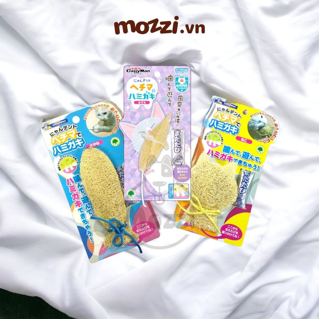 Cattyman Đồ chơi xơ mướp gặm sạch răng cho mèo