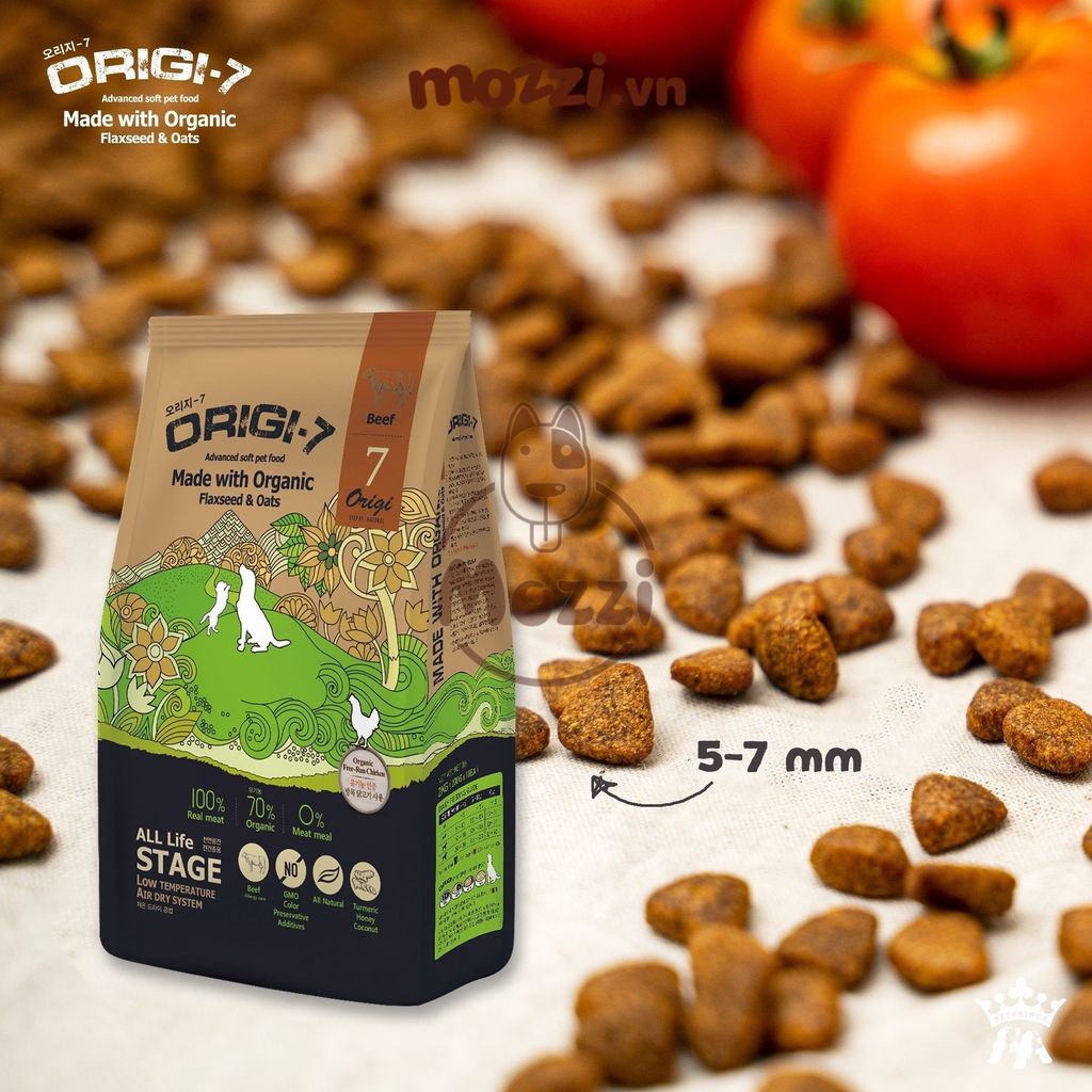 Thức ăn hạt mềm hữu cơ Origi-7 cho chó [200g - 1.2kg - 2kg - 6kg]