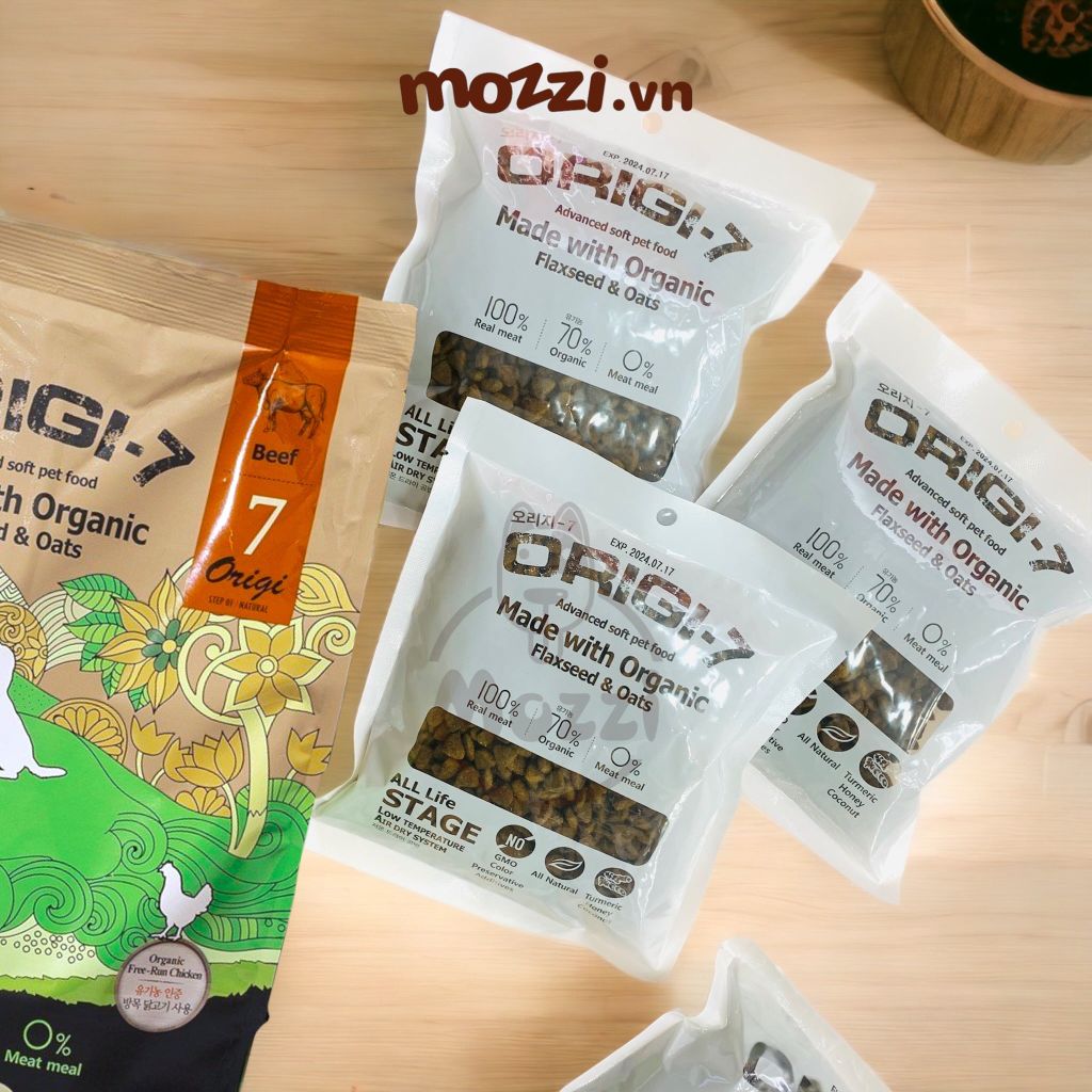 Thức ăn hạt mềm hữu cơ Origi-7 cho chó [200g - 1.2kg - 2kg - 6kg]