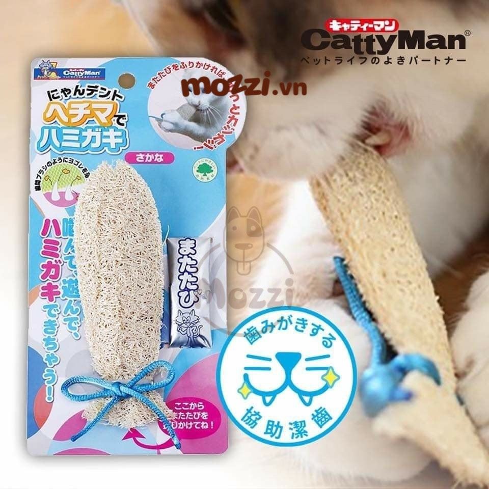 Cattyman Đồ chơi xơ mướp gặm sạch răng cho mèo