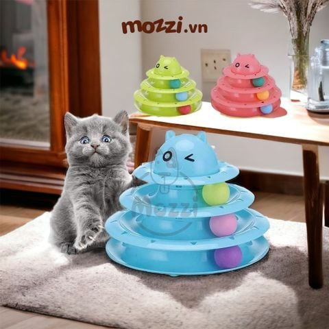  Hipipet Đồ chơi bóng mèo cào 3 tầng 