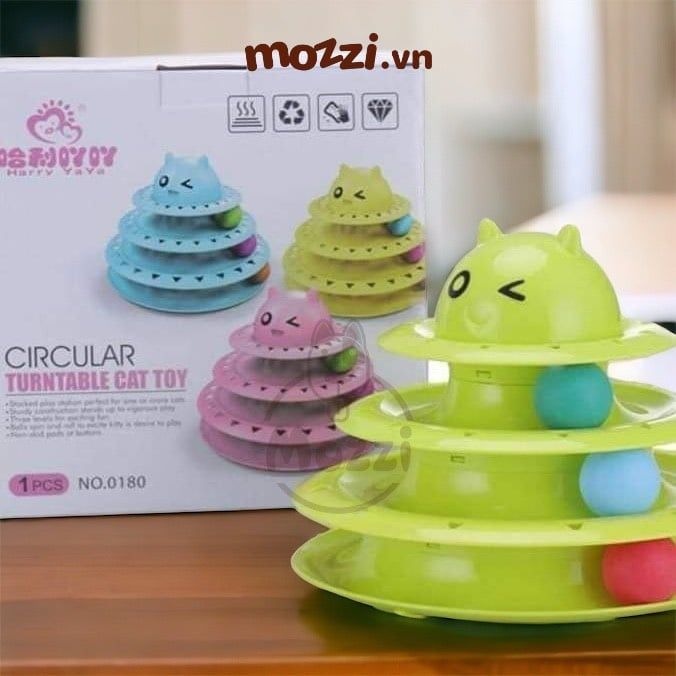 Hipipet Đồ chơi bóng mèo cào 3 tầng