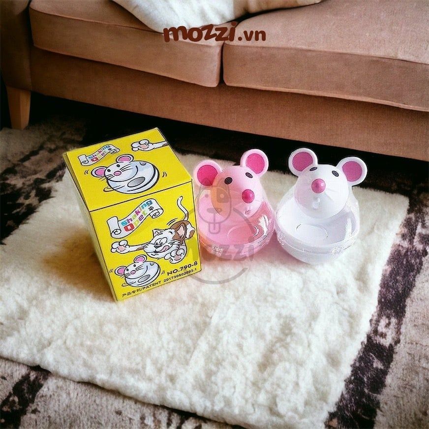 Đồ chơi rơi hạt thưởng hình chuột cho mèo