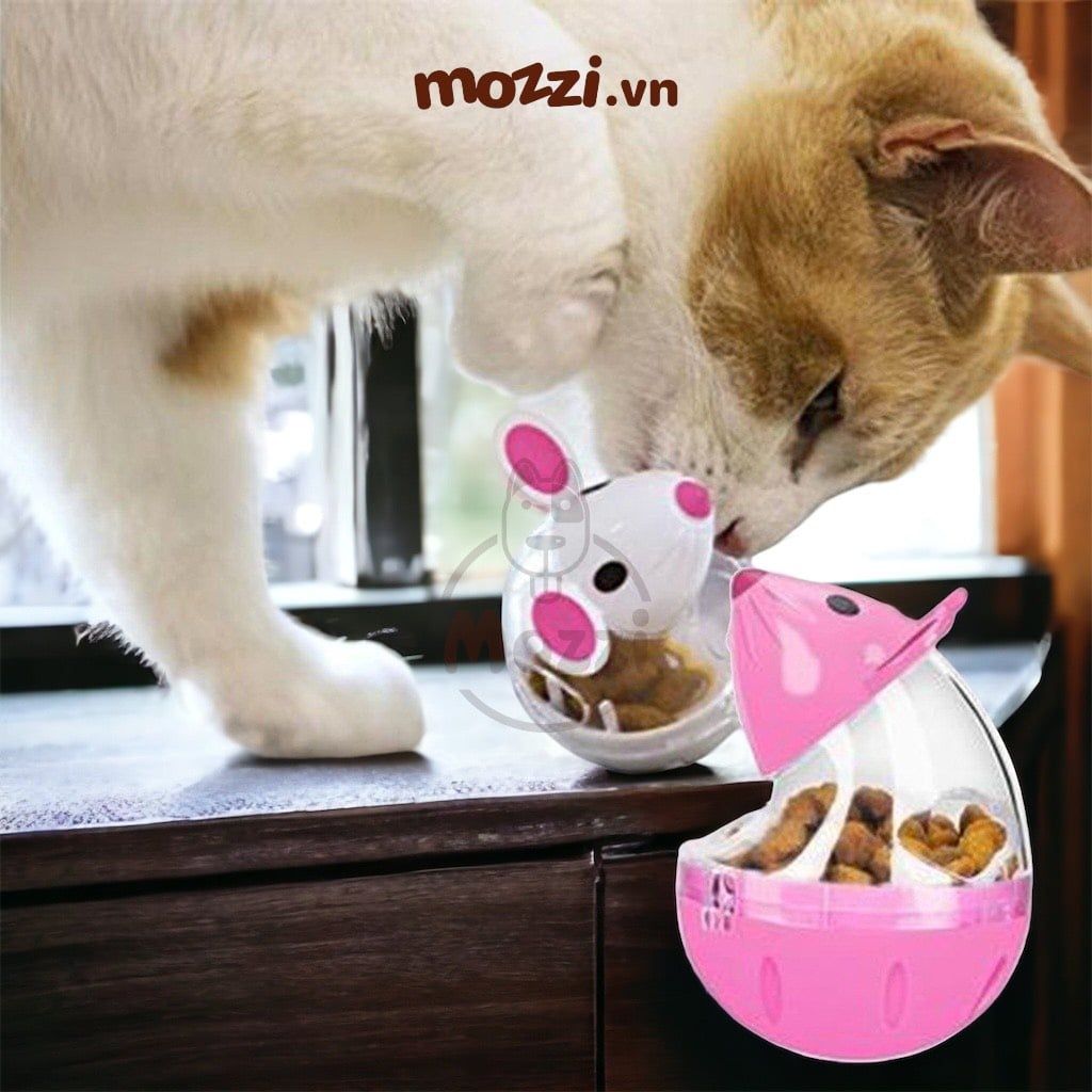 Đồ chơi rơi hạt thưởng hình chuột cho mèo
