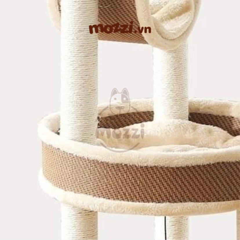 Cat Tree Trụ mèo cào móng ổ nằm tròn 3 tầng