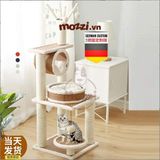  Cat Tree Trụ mèo cào móng ổ nằm tròn 3 tầng 