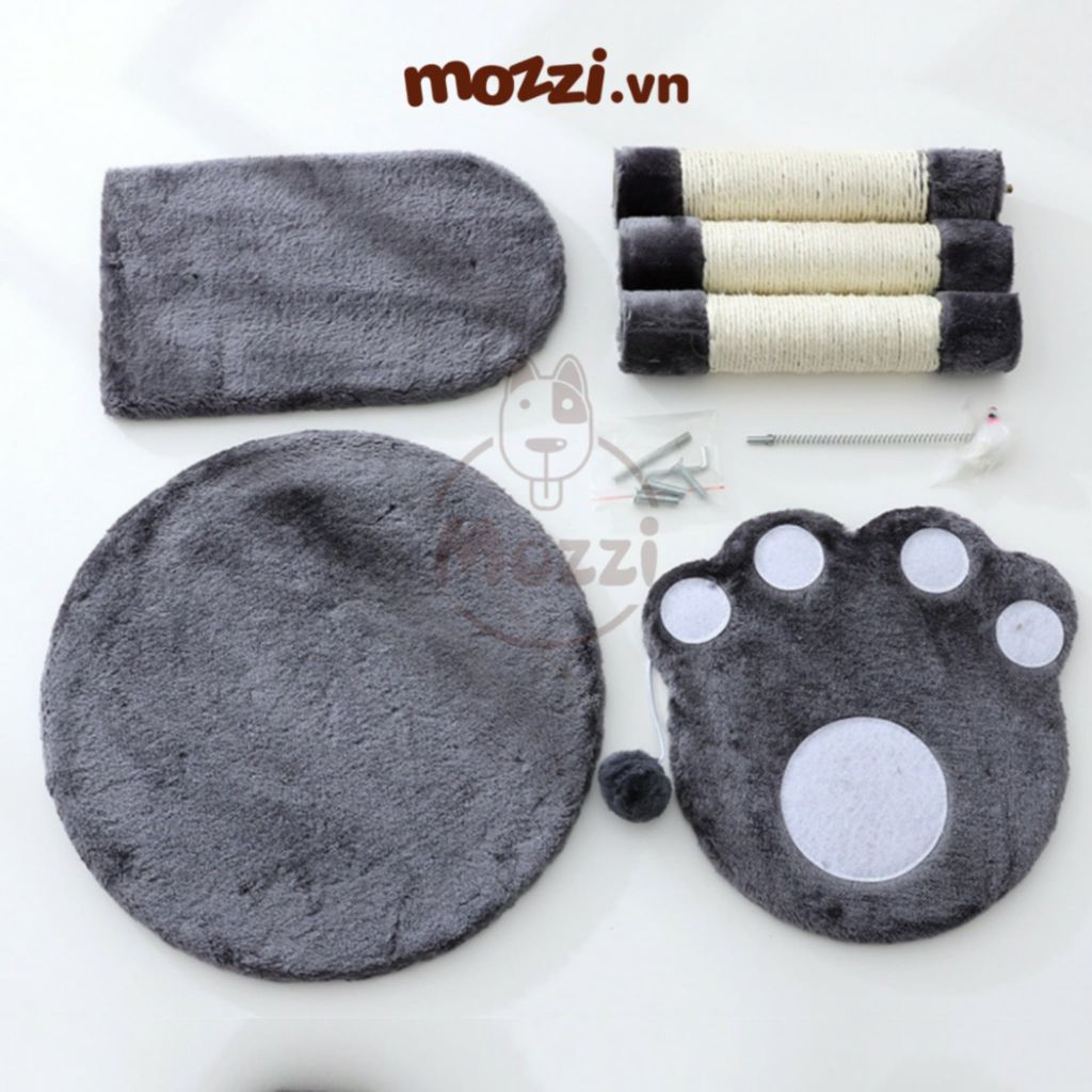 Cat Tree Trụ mèo cào móng 2 tầng hình bàn chân