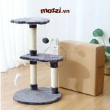  Cat Tree Trụ mèo cào móng 2 tầng hình bàn chân 