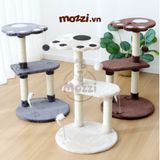  Cat Tree Trụ mèo cào móng 2 tầng hình bàn chân 