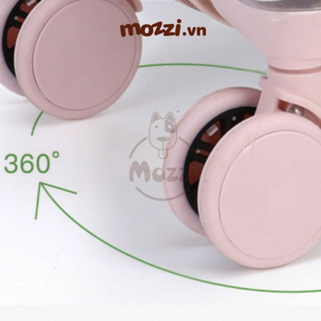 Vali kéo đựng chó mèo trong suốt lớn hình oval