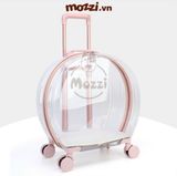  Vali kéo đựng chó mèo trong suốt lớn hình oval 