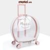 Vali kéo đựng chó mèo trong suốt lớn hình oval