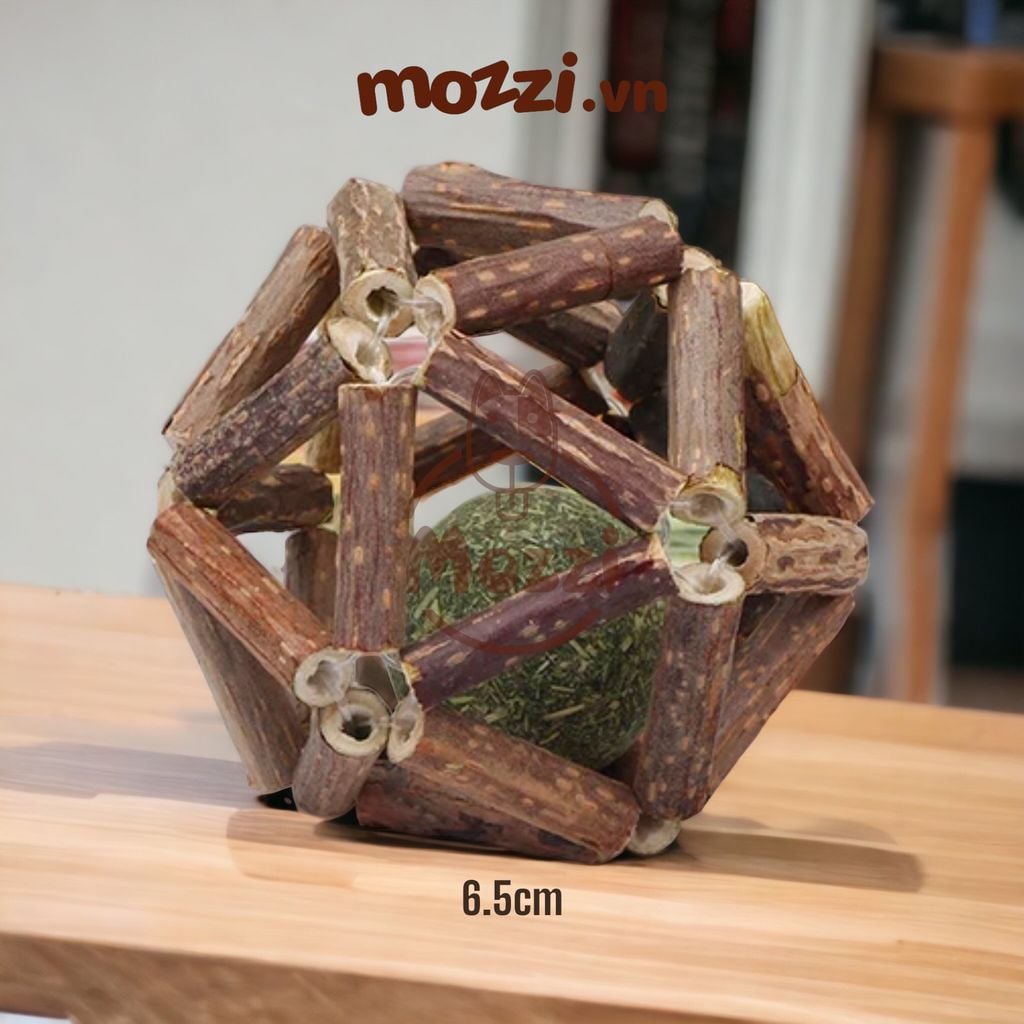 Catnip dạng viên hình đa giác gỗ cho mèo
