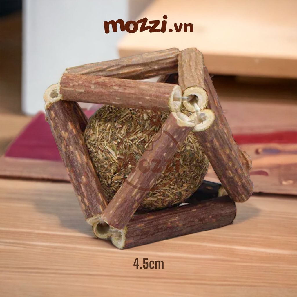 Catnip dạng viên hình đa giác gỗ cho mèo