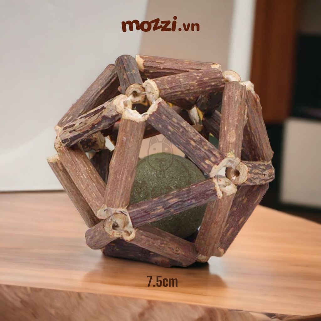 Catnip dạng viên hình đa giác gỗ cho mèo
