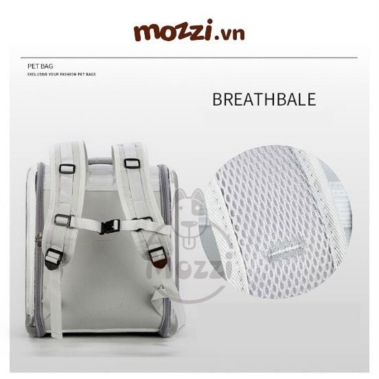 Balo Túi đựng chó mèo Phi hành gia vuông trong suốt lớn 34x30x40cm - Ba lô