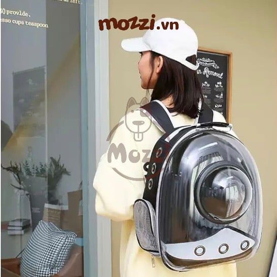 Balo Túi đựng chó mèo Phi hành gia trong suốt có nắp kính 32x41cm - Ba lô