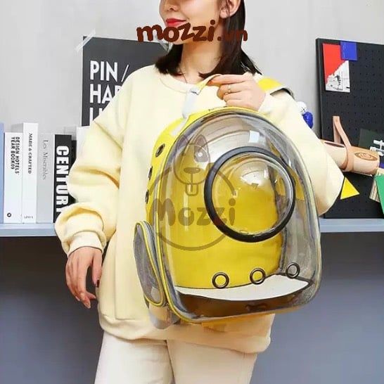 Balo Túi đựng chó mèo Phi hành gia trong suốt có nắp kính 32x41cm - Ba lô