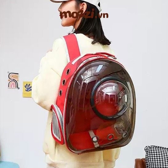 Balo Túi đựng chó mèo Phi hành gia trong suốt có nắp kính 32x41cm - Ba lô
