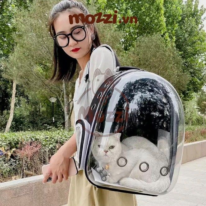 Balo Túi đựng chó mèo Phi hành gia trong suốt 33x25x41cm - Ba lô